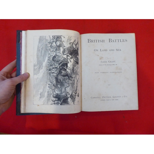 182 - Books: 'British Battles on Land and Sea' by James Grant, in three volumes