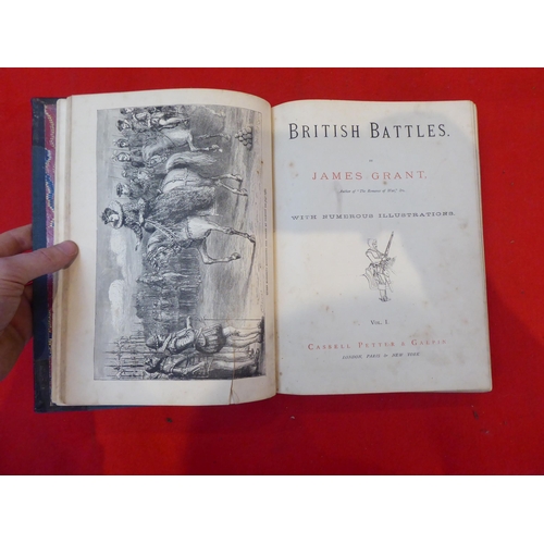 182 - Books: 'British Battles on Land and Sea' by James Grant, in three volumes