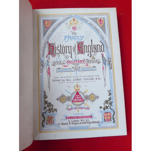 186 - Books: 'The Family History of England' edited by Rev James Taylor, in six volumes