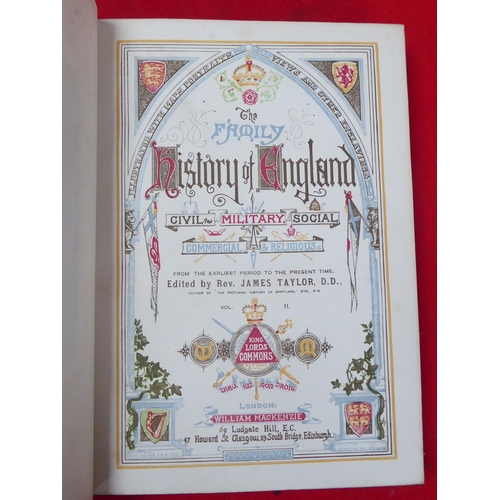 186 - Books: 'The Family History of England' edited by Rev James Taylor, in six volumes