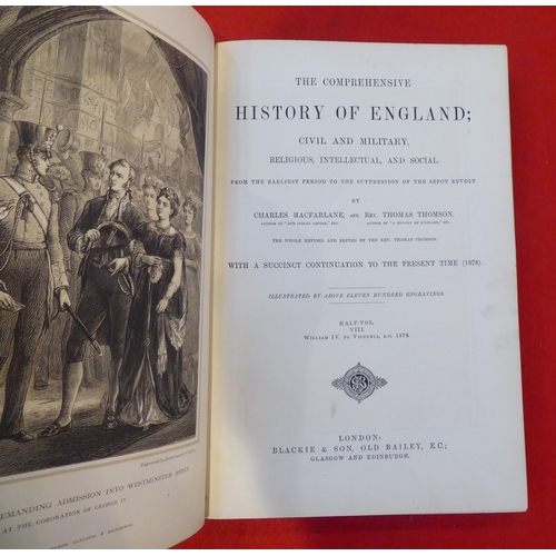 188 - Books: 'The Comprehensive History of England, Civil, Military, Religious, intellectual and Social' b... 