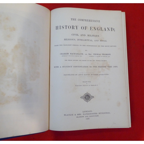 188 - Books: 'The Comprehensive History of England, Civil, Military, Religious, intellectual and Social' b... 