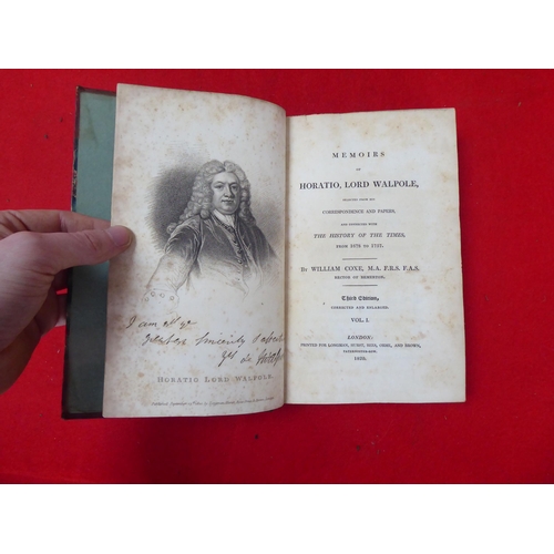 191 - Books: 'Memoirs of Lord Walpole'  Third Edition  1820, in two volumes