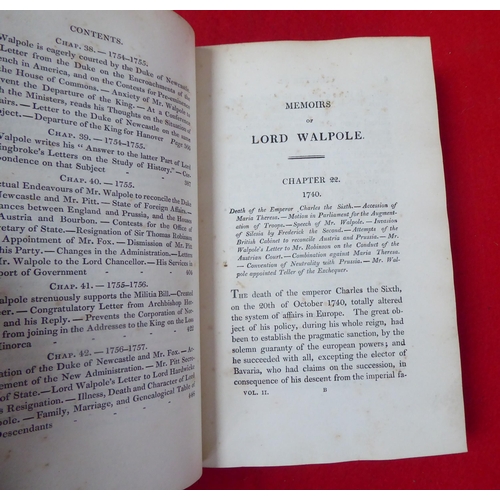 191 - Books: 'Memoirs of Lord Walpole'  Third Edition  1820, in two volumes