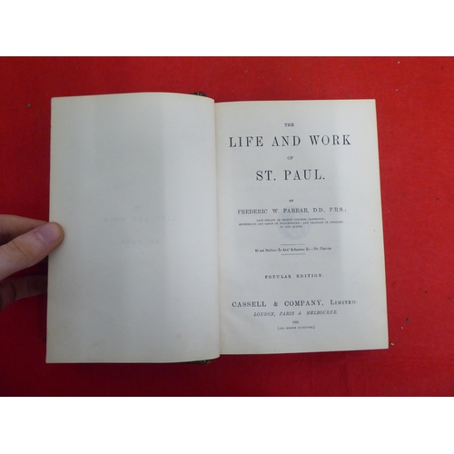 195 - Books and other ephemera: to include 'The Life and Works of St Paul' by Fredrick W Farrar  Popular E... 