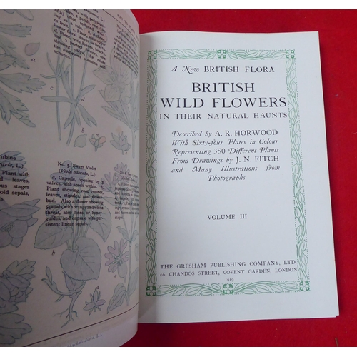 197 - Books: 'British Flowers in their Natural Haunts' 1919, incomplete in six volumes