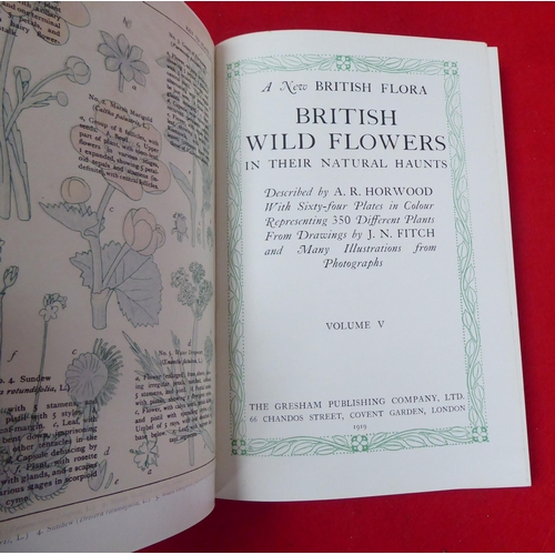 197 - Books: 'British Flowers in their Natural Haunts' 1919, incomplete in six volumes