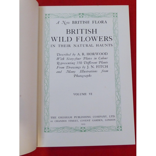 197 - Books: 'British Flowers in their Natural Haunts' 1919, incomplete in six volumes