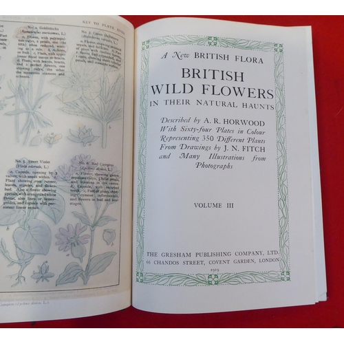 197 - Books: 'British Flowers in their Natural Haunts' 1919, incomplete in six volumes