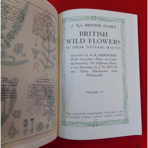 197 - Books: 'British Flowers in their Natural Haunts' 1919, incomplete in six volumes