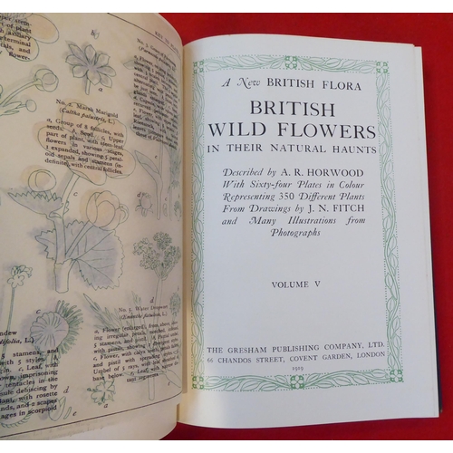 197 - Books: 'British Flowers in their Natural Haunts' 1919, incomplete in six volumes