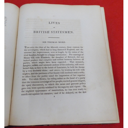 201 - Book: 'Lives of British Statesmen' by John MacDiarmid, printed by T Bensley  1807, in one volume