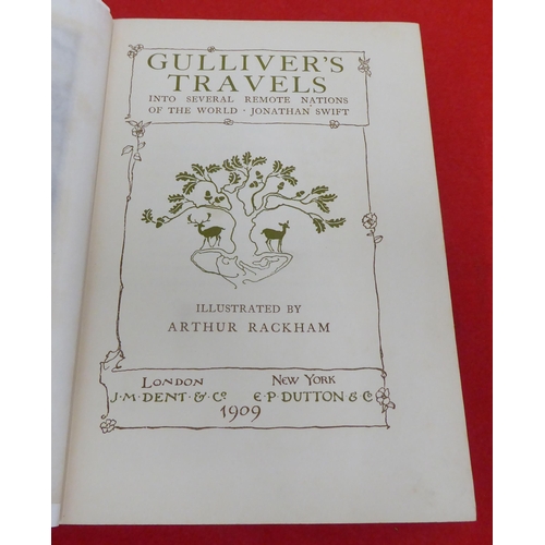 205 - Book: 'Gulliver's Travels' by Jonathan Swift with printed illustrations by Arthur Rackham  1909