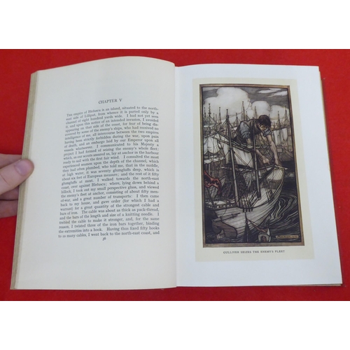 205 - Book: 'Gulliver's Travels' by Jonathan Swift with printed illustrations by Arthur Rackham  1909