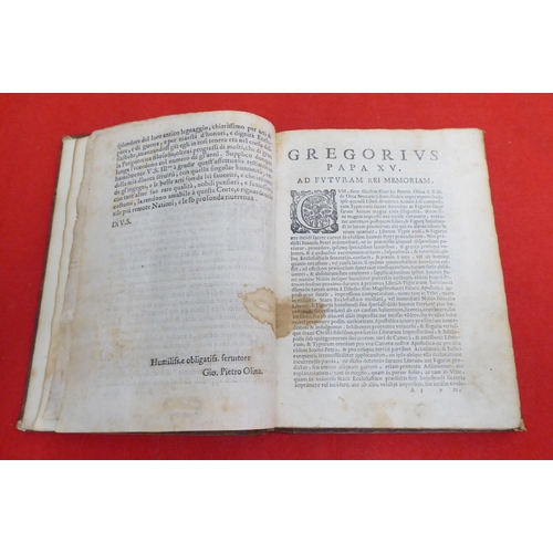 207 - Book: 'Prima Edizone, Pietro Olina, Vccellira, Roma, Andrea Fei'  1622, in one volume