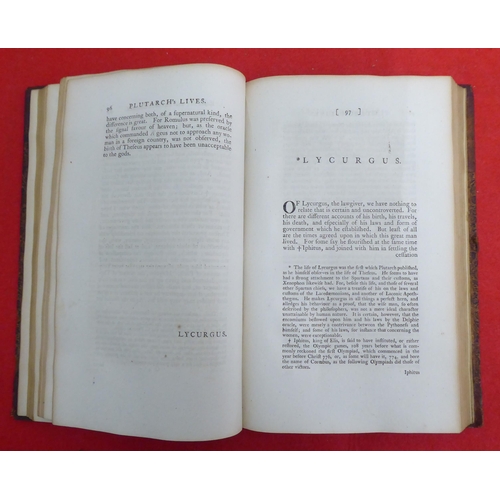 212 - Books: 'Plutarch's Lives' by John Langhorne and William Langhorne, Fifth Edition  printed for C Dill... 