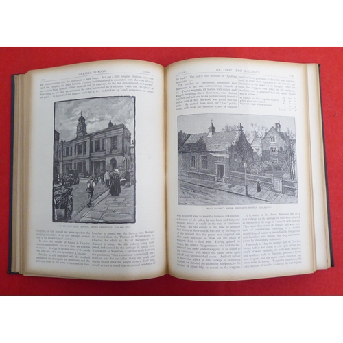 216 - Books: 'Greater London' by Edward Walford  1898, in two volumes