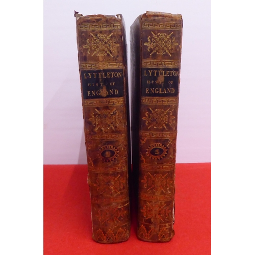 228 - Books: 'The History of England' by George Courtney Lyttleton  volume I, dated 1808 and volume III, d... 