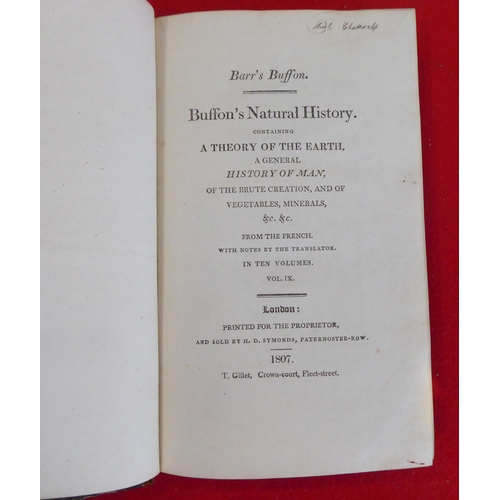 38 - Books: 'Buffons Natural History'  1807, in sixteen volumes