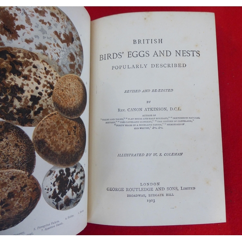 48 - Five birds, eggs and other poultry related books, mainly early 20thC: to include works by Rev.Atkins... 