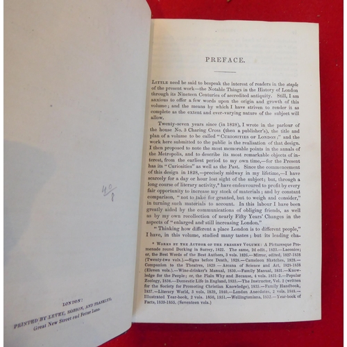 53 - Books: 'Curiosities of London' by John Timbs  1855, in two volumes