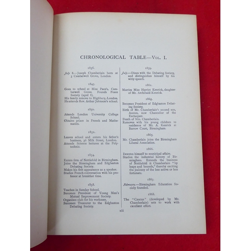 61 - Books: 'The Life of the Right Honourable Joseph Chamberlain' by Louis Creswicke, in four volumes