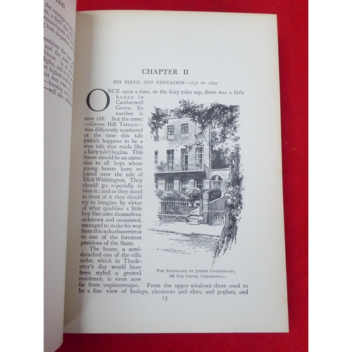 61 - Books: 'The Life of the Right Honourable Joseph Chamberlain' by Louis Creswicke, in four volumes