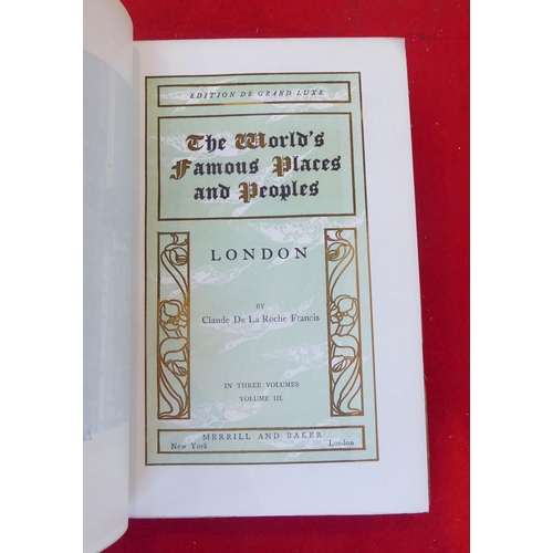 65 - Books: 'The Worlds Famous Places and Peoples'  1901, in three volumes