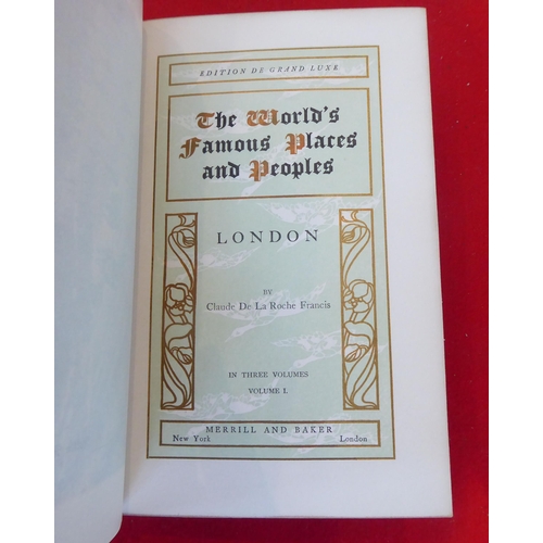 65 - Books: 'The Worlds Famous Places and Peoples'  1901, in three volumes