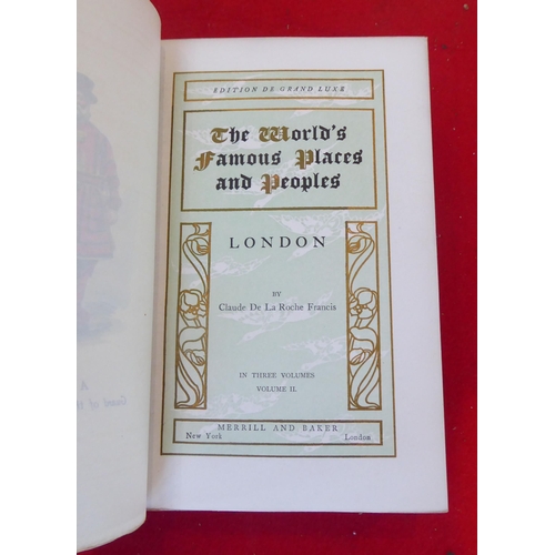 65 - Books: 'The Worlds Famous Places and Peoples'  1901, in three volumes