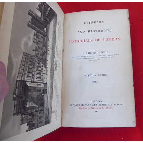 68 - Books: 'Literacy and Historical Memorials of London'  1847, in four volumes