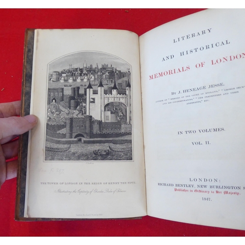 68 - Books: 'Literacy and Historical Memorials of London'  1847, in four volumes