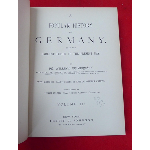 71 - Books: 'A History of Germany' by Dr William Zimmermann, translated by Hugh Craig, published by Henry... 