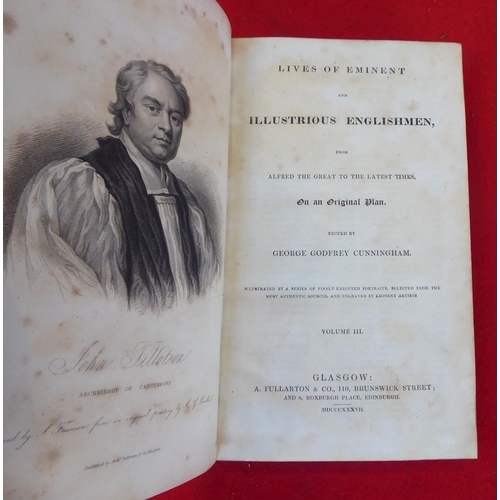 78 - Books: 'Lives of Eminent and Illustrious Englishmen' edited by George Godfrey Cunningham  1837, in e... 