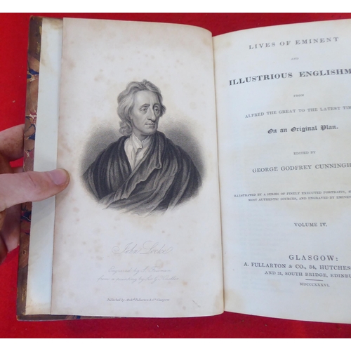 78 - Books: 'Lives of Eminent and Illustrious Englishmen' edited by George Godfrey Cunningham  1837, in e... 