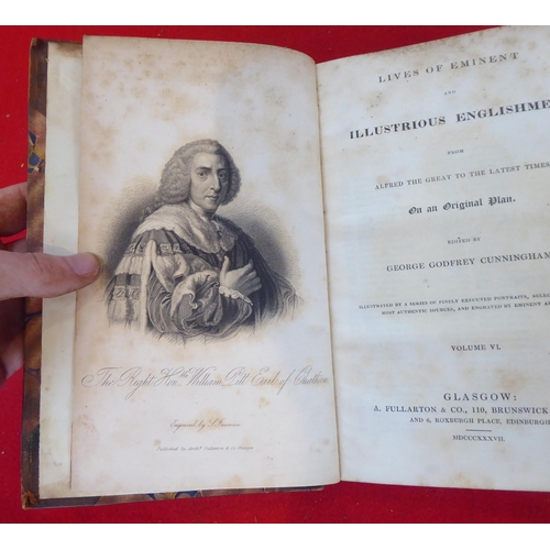 78 - Books: 'Lives of Eminent and Illustrious Englishmen' edited by George Godfrey Cunningham  1837, in e... 