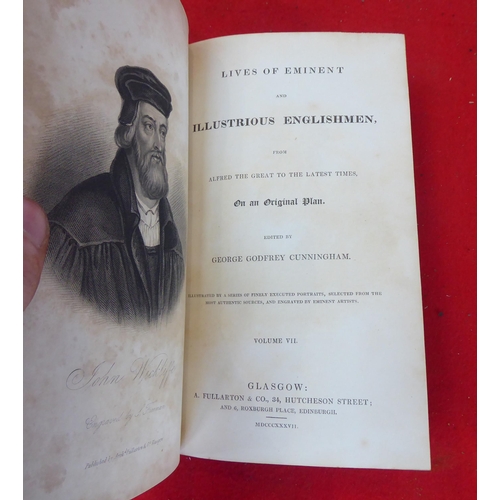 78 - Books: 'Lives of Eminent and Illustrious Englishmen' edited by George Godfrey Cunningham  1837, in e... 