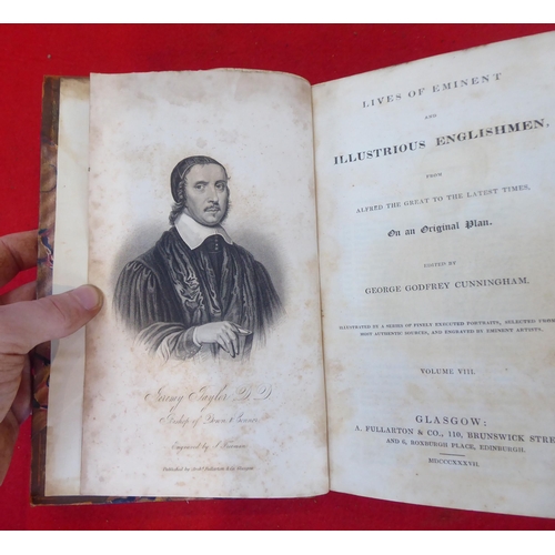 78 - Books: 'Lives of Eminent and Illustrious Englishmen' edited by George Godfrey Cunningham  1837, in e... 