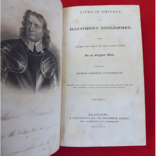 78 - Books: 'Lives of Eminent and Illustrious Englishmen' edited by George Godfrey Cunningham  1837, in e... 