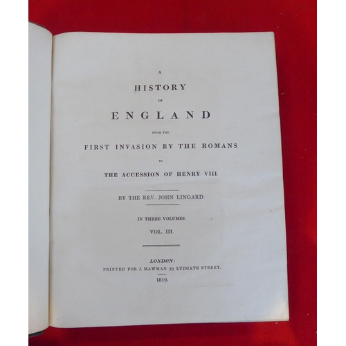 79 - Books: 'A History of England' by Rev. John Lingard  1819, in eight volumes