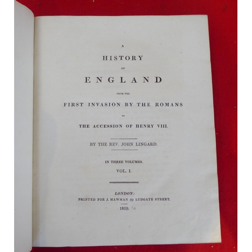 79 - Books: 'A History of England' by Rev. John Lingard  1819, in eight volumes