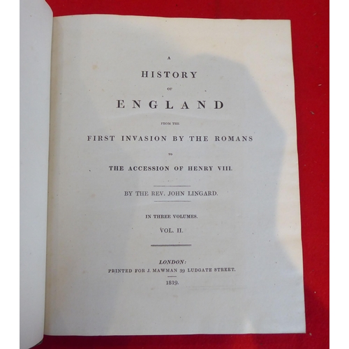 79 - Books: 'A History of England' by Rev. John Lingard  1819, in eight volumes