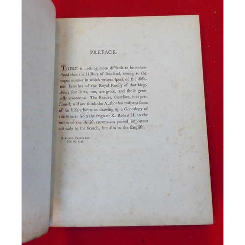 84 - Book: 'A Historical Genealogy of The Royal House of Stuart' by Rev. Mark Noble  1795, in one volume