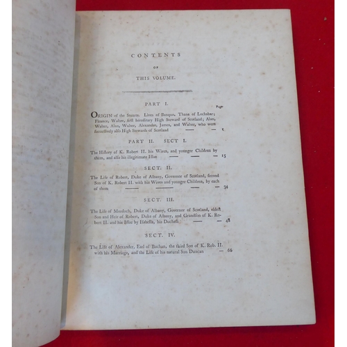 84 - Book: 'A Historical Genealogy of The Royal House of Stuart' by Rev. Mark Noble  1795, in one volume