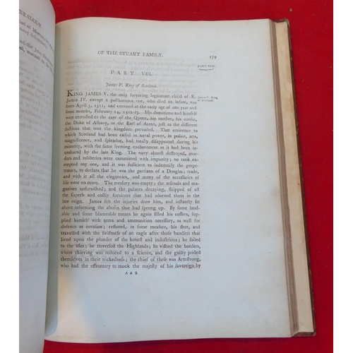 84 - Book: 'A Historical Genealogy of The Royal House of Stuart' by Rev. Mark Noble  1795, in one volume