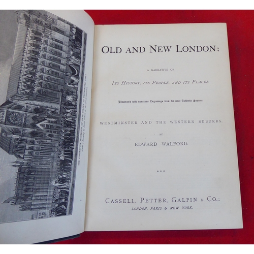 89 - Books: 'Old and New London' published by Cassell, Petter & Galpin, in six volumes