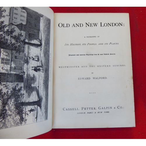 89 - Books: 'Old and New London' published by Cassell, Petter & Galpin, in six volumes