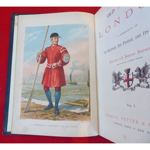 89 - Books: 'Old and New London' published by Cassell, Petter & Galpin, in six volumes