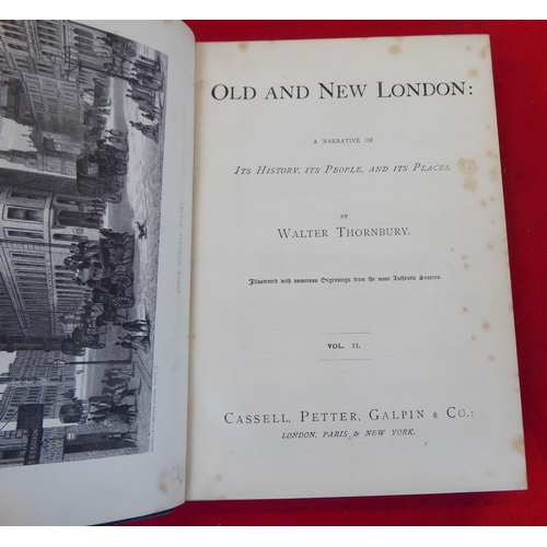 89 - Books: 'Old and New London' published by Cassell, Petter & Galpin, in six volumes