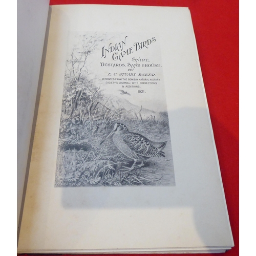 9 - Books: 'The Game-Birds of India, Burma and Ceylon' by EC Stuart Baker  Second Edition, published by ... 